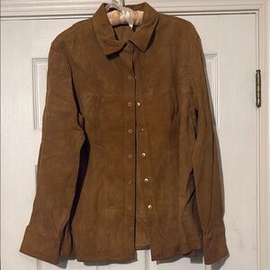 GAP Brown Leather Jacket Casual Top